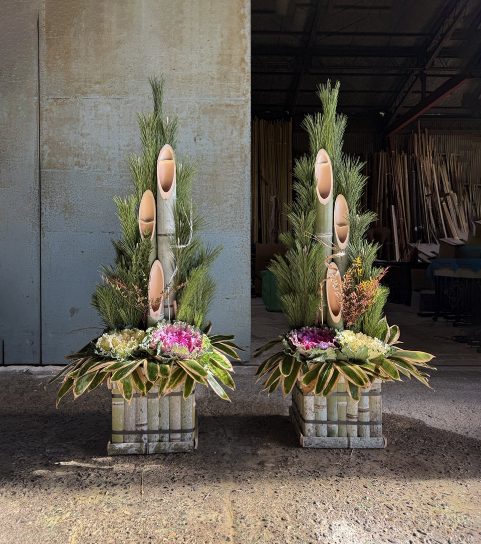 年末恒例｜竹職人が手がける角松の製作・納品が最盛期を迎えます | 竹